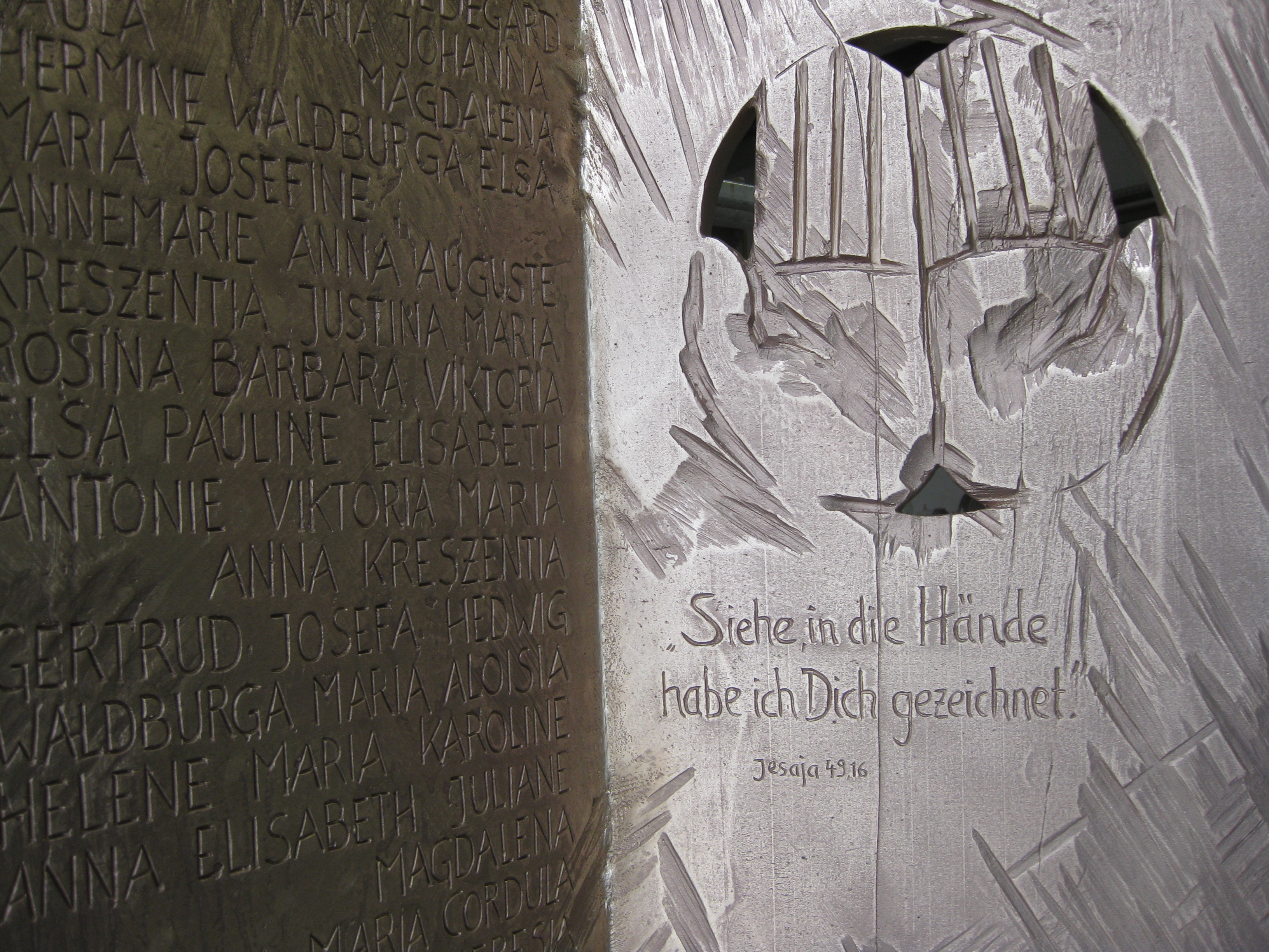 Detailansicht Mahnmal, Bronze